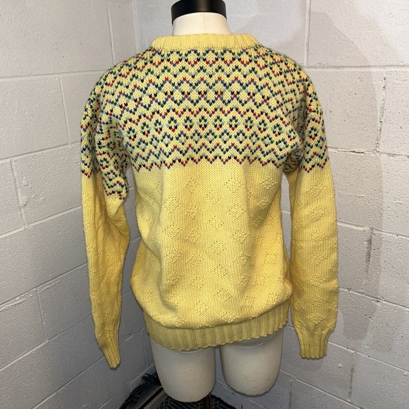 Vintage 70s 80s Robe Di Kappa Sweater Women’s yellow bold print size‎ med - Picture 4 of 10